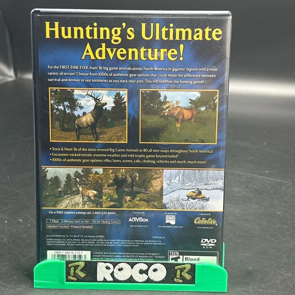 Cabela's Big Game Hunter 2005 Adventures PS2 (Sony PlayStation 2, 2005) CIB